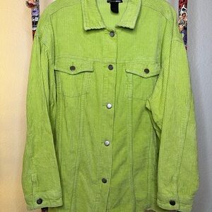 Fashion Nova Green Utility Jacket Lightweight Casual Style